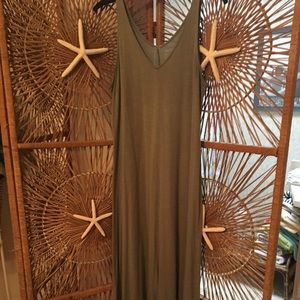 Olive Green high low maxi dress size L